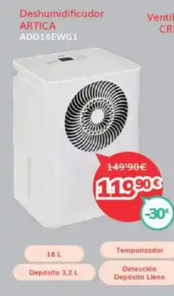 Mi electro ARTICA Deshumidificador ADD16EWG1 oferta