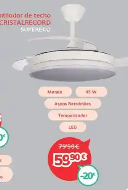 Mi electro Ventilador de techo cristalrecord supereco oferta