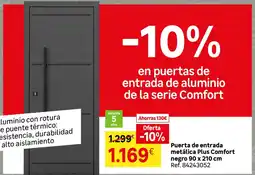 Leroy Merlin Puerta de entrada metálica Plus Comfort negro oferta