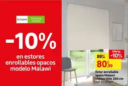 Leroy Merlin Estor enrollable opaco Malawi blanco oferta