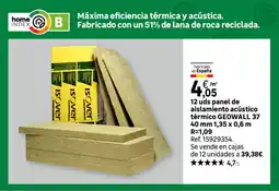 Leroy Merlin 12 uds panel de aislamiento acústico térmico geowall 37 oferta