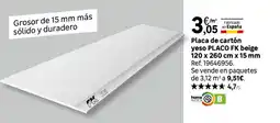 Leroy Merlin Placa de cartón yeso PLACO FK beige oferta