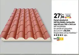 Leroy Merlin Panel sandwich metalpanel imitación teja oferta