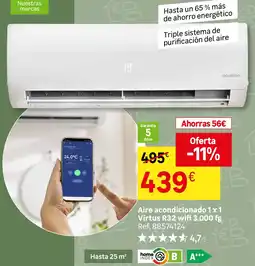 Leroy Merlin Aire acondicionado 1x1 Virtus R32 wifi 3.000 fg oferta