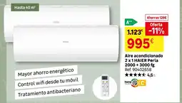 Leroy Merlin HAIER Aire acondicionado 2x1 Perla 2000 + 3000 fg oferta