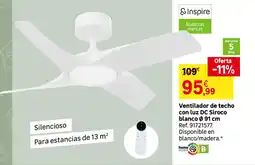 Leroy Merlin Ventilador de techo con luz DC Siroco blanco oferta