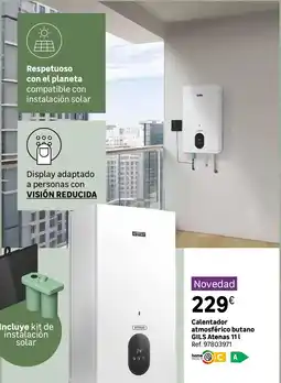 Leroy Merlin GILS Calentador atmosférico butano Atenas oferta