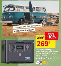 Leroy Merlin Estación de energía genergy gze0506 salida 600 w batería 512 wh oferta