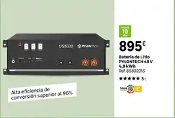 Leroy Merlin Batería de Litio PYLONTECH 48 V 4.8 kWh oferta