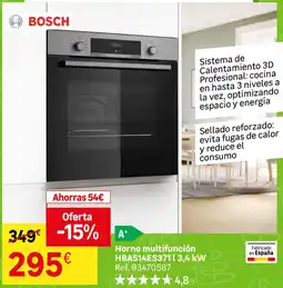 Leroy Merlin Horno multifunción HBA514ES3711 3,4 kW oferta