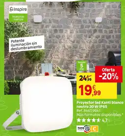 Leroy Merlin Proyector led Kanti blanco neutro 30 W IP65 oferta