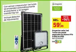Leroy Merlin Proyector solar led Twice con panel separado luz blanco frío 5.000 lm IP65 oferta