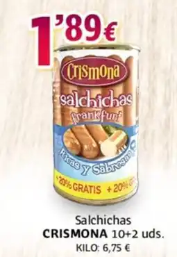 Alsara Supermercados CRISMONA Salchichas oferta