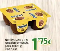 Alsara Supermercados DANET Natillas chocolate o vainilla oferta
