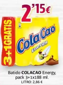 Alsara Supermercados COLACAO Batido Energy oferta