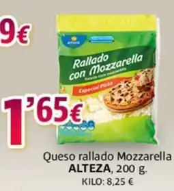 Alsara Supermercados ALTEZA Queso rallado Mozzarella oferta