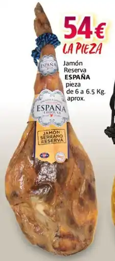 Alsara Supermercados ESPAÑA Jamón Reserva pieza oferta