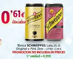 Alsara Supermercados SCHWEPPES Tónica Original o Pink Zero oferta