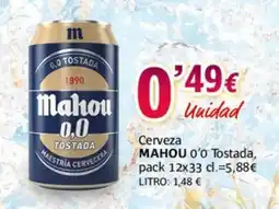 Alsara Supermercados MAHOU O'O Cerveza Tostada oferta