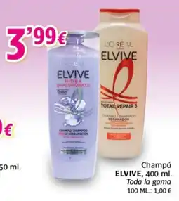 Alsara Supermercados ELVIVE Champú Toda la gama oferta