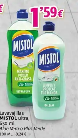 Alsara Supermercados MISTOL Lavavajillas ultra Aloe Vera o Plus Verde oferta