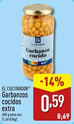 ALDI EL CULTIVADOR Garbanzos cocidos extra oferta