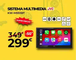 Feu Vert JVC Sistema multimedia KW-M593BT oferta