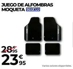 Feu Vert SPARCO Juego de alfombras moqueta oferta