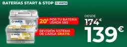 Feu Vert VARTA Baterías start & stop oferta