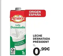 Supercor PRÉSIDENT Leche desnatada oferta