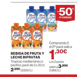 Supercor BIFRUTAS Bebida de fruta y leche oferta