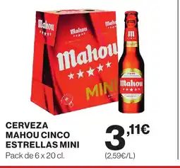 Supercor Cerveza mahou cinco estrellas mini oferta