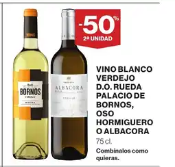 Supercor Vino blanco verdejo d.o. rueda palacio de bornos, oso hormiguero o albacora oferta
