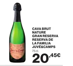 Supercor Cava brut nature gran reserva reserva de la familia juvé&camps oferta