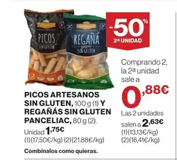 Supercor Picos artesanos sin gluten y regañás sin gluten panceliac oferta