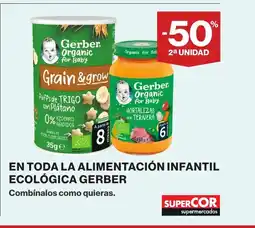 Supercor GERBER En toda la alimentación infantil ecológica oferta