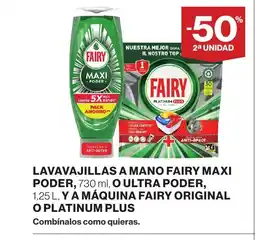 Supercor Lavavajillas a mano fairy maxi poder o ultra poder oferta