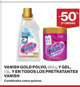 Supercor VANISH Gold polvo y gel y todos oferta