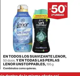 Supercor En todos los suavizante lenor y en todas las perlas lenor unstoppables oferta