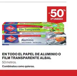 Supercor ALBAL En todo el papel de aluminio o film transparente oferta