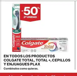Supercor En todos los productos colgate total, total +, cepillos y enjuagues plax oferta