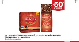 Supercor MARCILLA En todos los estuches de café y café en grano gran aroma oferta