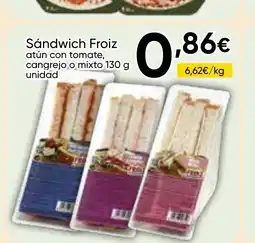 Cash FROIZ FROIZ Sándwich oferta