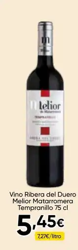 Cash FROIZ Vino Ribera del Duero Melior Matarromera Tempranillo oferta