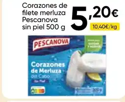 Cash FROIZ PESCANOVA Corazones de filete merluza sin piel oferta