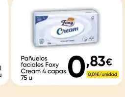 Cash FROIZ FOXY Pañuelos faciales Cream 4 capas oferta