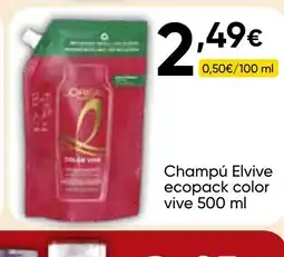 Cash FROIZ ELVIVE Champú ecopack color vive oferta