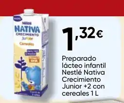Cash FROIZ Preparado lácteo infantil Nestlé Nativa Crecimiento Junior +2 con cereales oferta