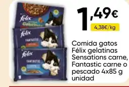 Cash FROIZ FÉLIX Comida gatos gelatinas Sensations carne, Fantastic carne o pescado oferta