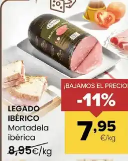 Autoservicios Familia LEGADO IBÉRICO Mortadela ibérica oferta